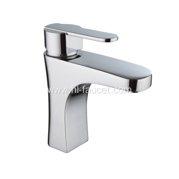 Single Handle Hand brass body square basin faucet